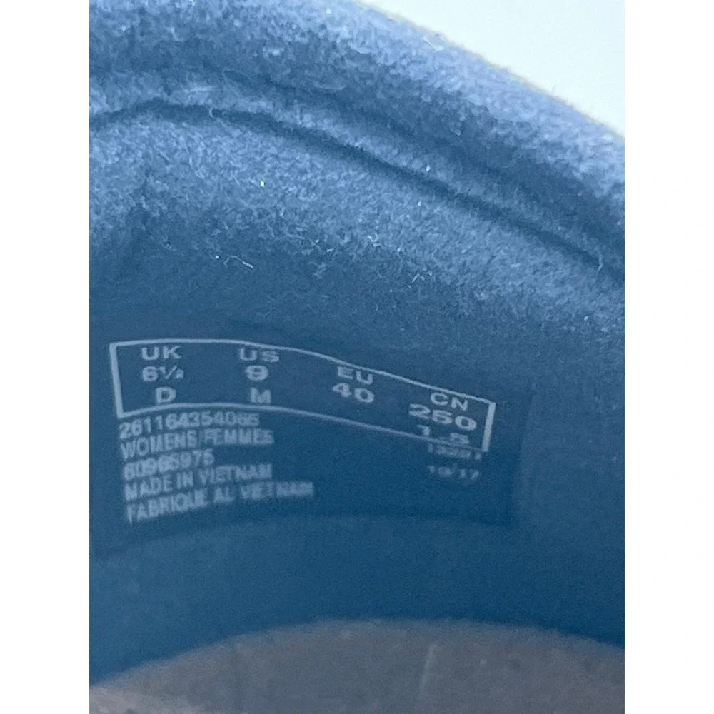 Clarks Collection Navy Blue Perforated Suede Espadrille Flats Women Sz‎ 9M
